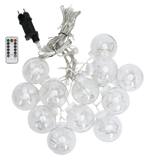 Aigostar - LED Ven. ván. řetěz 120xLED/6W/230V/8 funkcí 3x0,6m IP44 stud bílá+DO