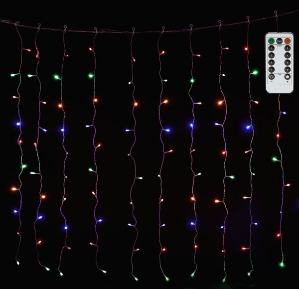 Aigostar - LED RGBY Ven. ván. řetěz 300xLED/6W/230V/8 funkcí 3x1m IP44 + DO