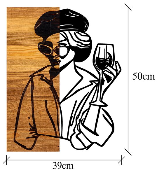 ASIR Nástěnná dřevná dekorace WOMAN