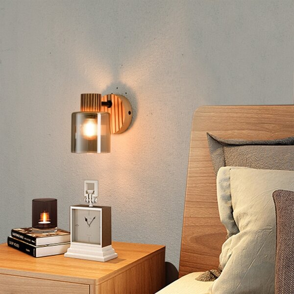 Brilagi - Nástěnné bodové svítidlo HYGGE 1xE14/15W/230V dřevo/kouřová