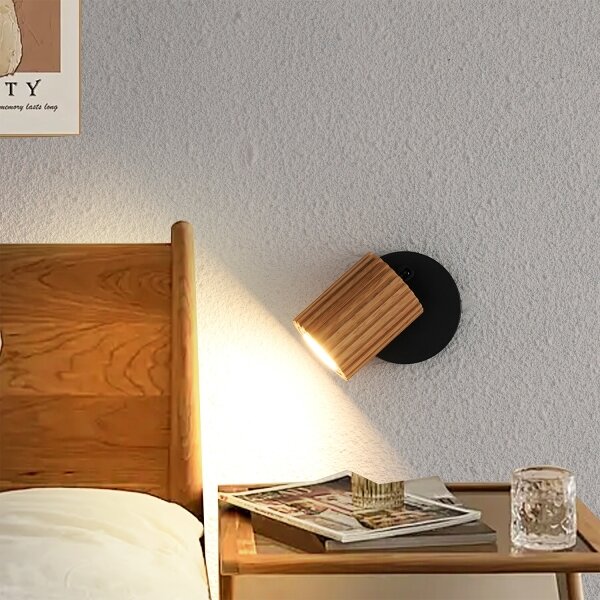 Brilagi - Nástěnné bodové svítidlo MODERN WOOD 1xGU10/8W/230V dřevo/černá