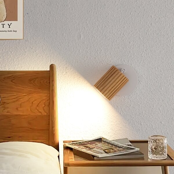 Brilagi - Nástěnné bodové svítidlo MODERN WOOD 1xGU10/8W/230V dřevo/bílá