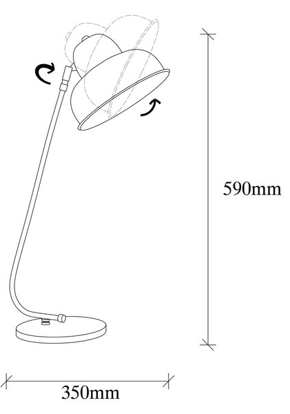 ASIR Stolní lampa BERCESTE černá
