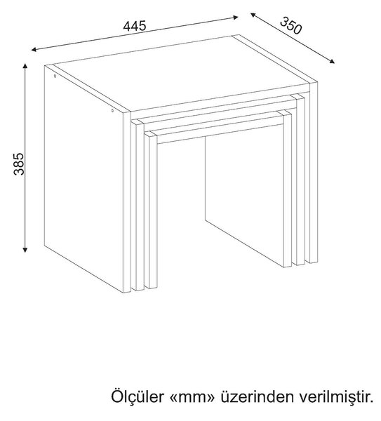 ASIR Sada konferenčních stolků ZARIEL bílá