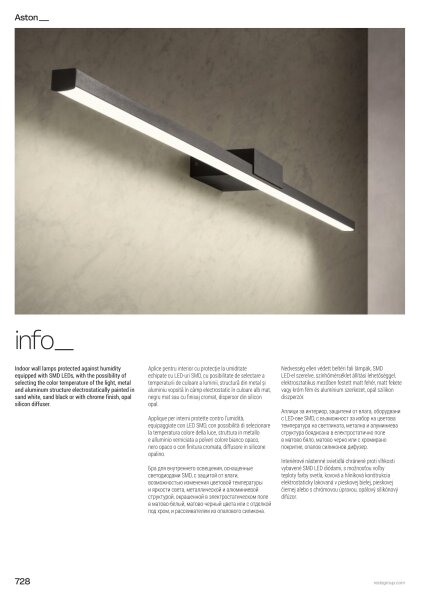 Redo 01-3273 - LED Koupelnové osvětlení zrcadla ASTON LED/18W/230V IP44 černá