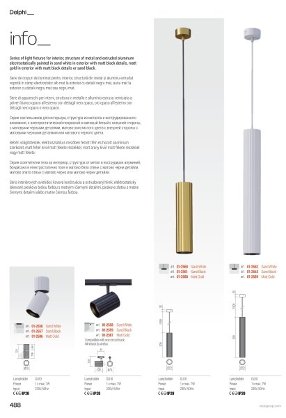 Redo 01-2549 - Nástěnné bodové svítidlo DELPHI 1xGU10/7W/230V černá