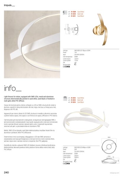 Redo 01-3614 - LED Stmívatelné stropní svítidlo IMPULS LED/34W/230V černá
