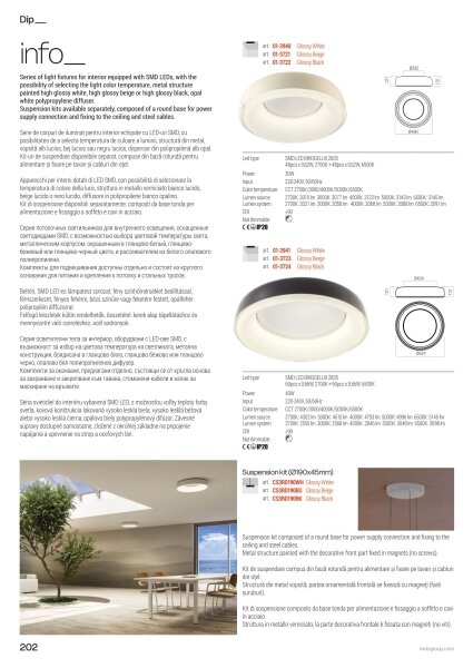 Redo 01-3940 - LED Stropní svítidlo DIP LED/30W/230V CRI 90 pr. 48,6 cm bílá