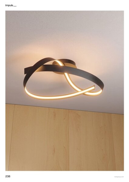 Redo 01-3614 - LED Stmívatelné stropní svítidlo IMPULS LED/34W/230V černá