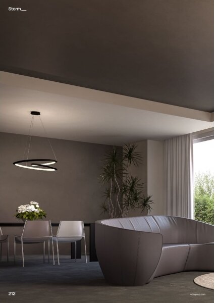 Redo 01-3378 - LED Stmívatelný lustr na lanku STORM LED/60W/230V černá