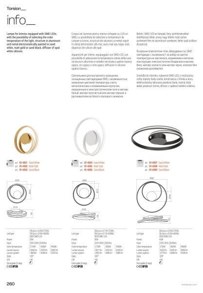 Redo 01-4354 - LED Stmívatelné nástěnné svítidlo TORSION LED/30W/230V bílá