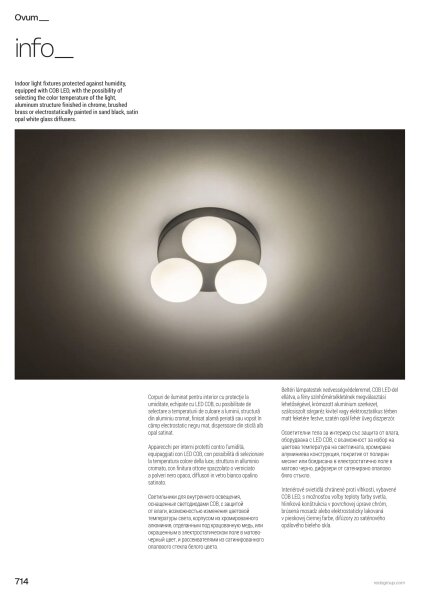 Redo 01-4308 - LED Koupelnové stropní svítidlo OVUM 3xLED/5W/230V IP44 černá