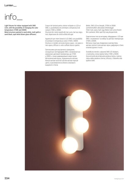 Redo 01-4332 - LED Stropní svítidlo LUMIEN 4xLED/26W/230V 2700/3000K CRI90 zlatá