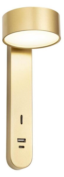 Redo 01-4641 - LED Nástěnné svítidlo SADES LED/6W/230V CRI 90 USB zlatá