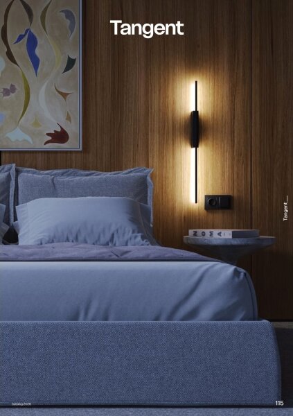 Redo 01-4675 - LED Nástěnné svítidlo TANGENT LED/9W/230V CRI 90 černá