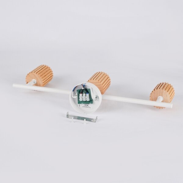 Brilagi - Bodové svítidlo MODERN WOOD 3xGU10/8W/230V dřevo/bílá