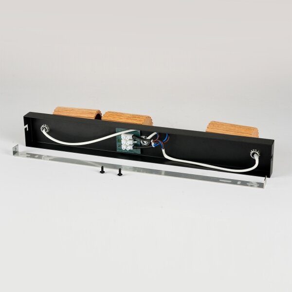 Brilagi - Bodové svítidlo MODERN WOOD 3xGU10/8W/230V dřevo/černá