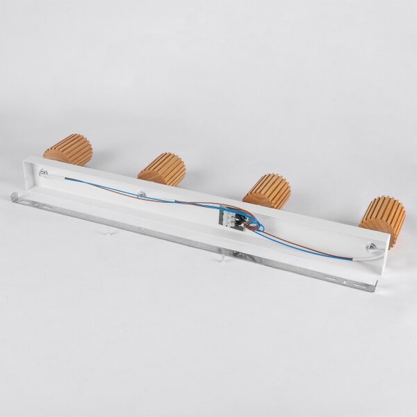 Brilagi - Bodové svítidlo MODERN WOOD 4xGU10/8W/230V dřevo/bílá