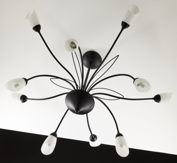 Jupiter 2056 - Lustr na tyči GLORIOSA 10xG9/14W/230V černá