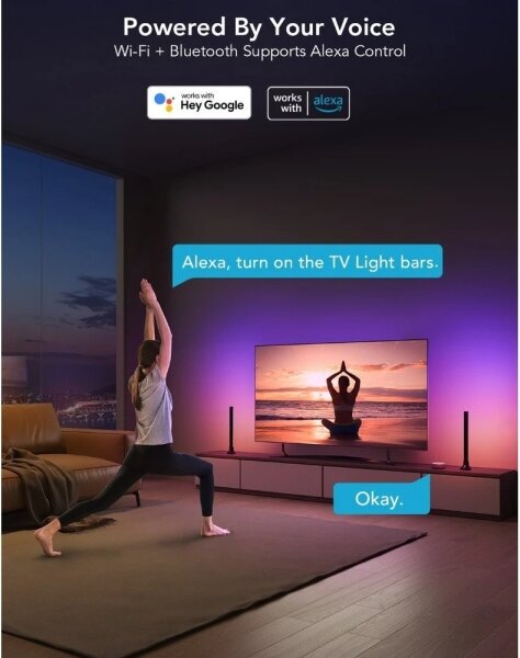 Govee - SMART LED RGBIC Panel 38cm pro TV 43-75" - 2ks Wi-Fi