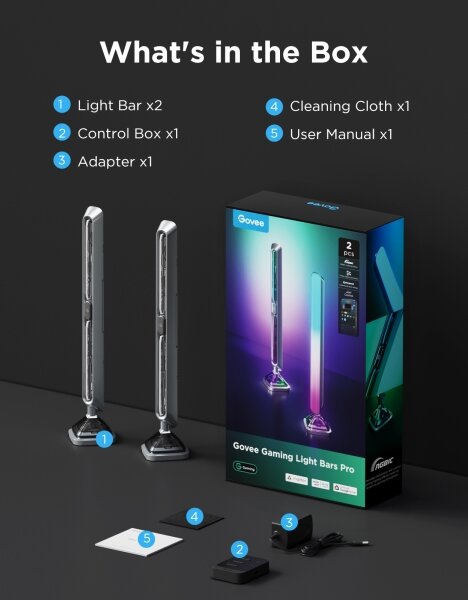 Govee - Smart RGBIC Gaming Pro světelné panely Matter Wi-Fi