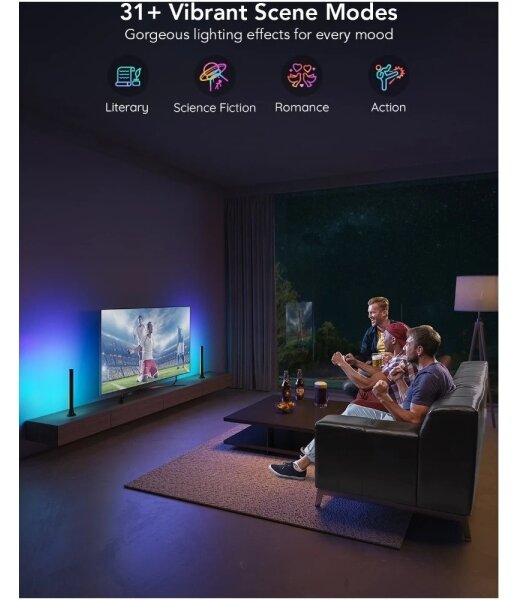 Govee - SMART LED RGBIC Panel 38cm pro TV 43-75" - 2ks Wi-Fi