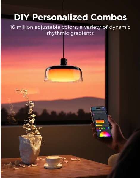 Govee - LED RGBICWW Stmívatelný lustr na lanku LED/21W/230V Matter Wi-Fi