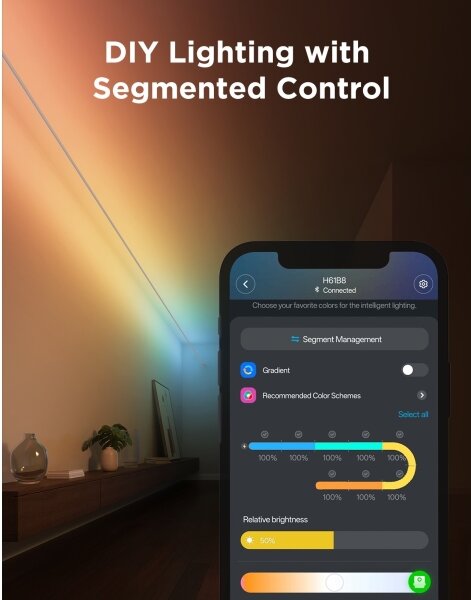 Govee - LED RGBICWW Závěsný pásek LED/36W/24V 4m Skyline Matter Wi-Fi