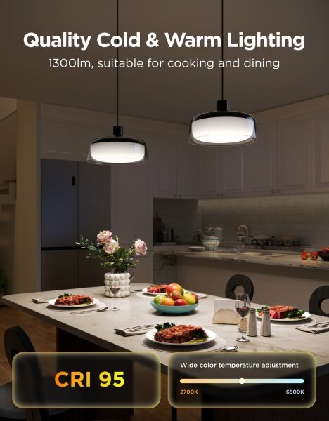 Govee - LED RGBICWW Stmívatelný lustr na lanku LED/21W/230V Matter Wi-Fi