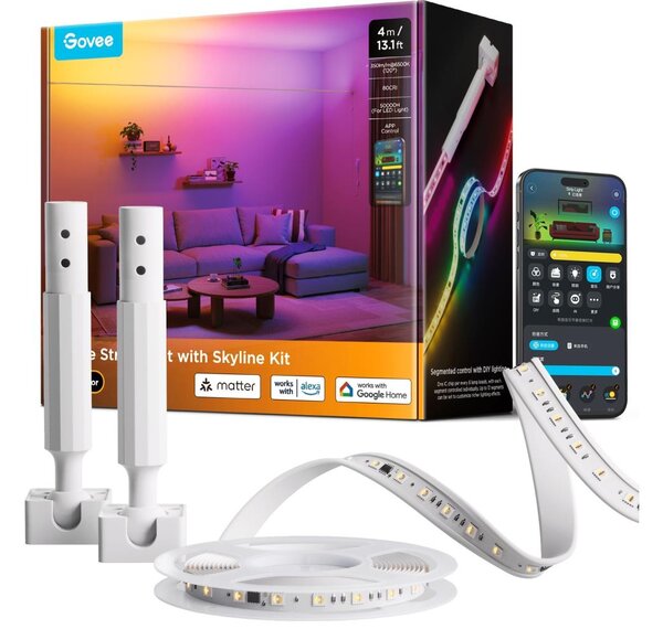 Govee - LED RGBICWW Závěsný pásek LED/36W/24V 4m Skyline Matter Wi-Fi