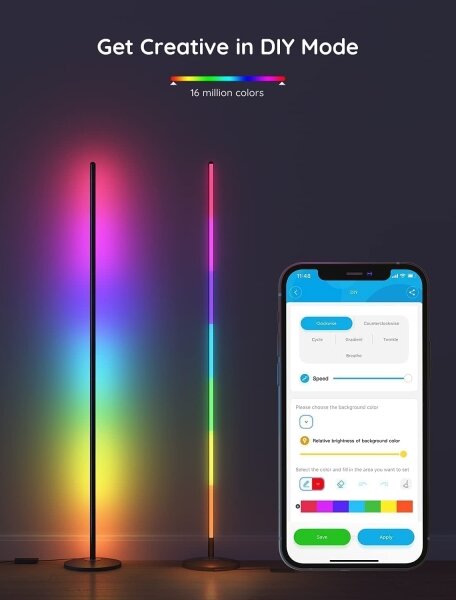 Govee - LED RGBW Stmívatelná stojací lampa LITE MATTER LED/24W/230V Wi-Fi