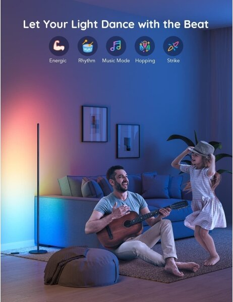 Govee - LED RGBW Stmívatelná stojací lampa LITE MATTER LED/24W/230V Wi-Fi