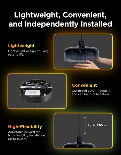 Govee - LED RGBICWW Stmívatelný lustr na lanku LED/21W/230V Matter Wi-Fi