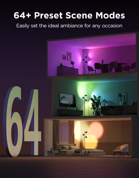 Govee - LED RGBICWW Stmívatelná stojací lampa TREE MATTER LED/48W/230V Wi-Fi