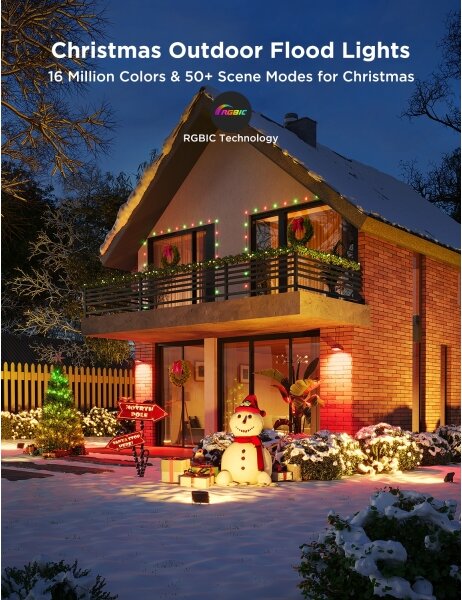 Govee - SADA 4x LED RGBICWW Stmívateln reflektor LED/24W/230V IP66 Matter Wi-Fi