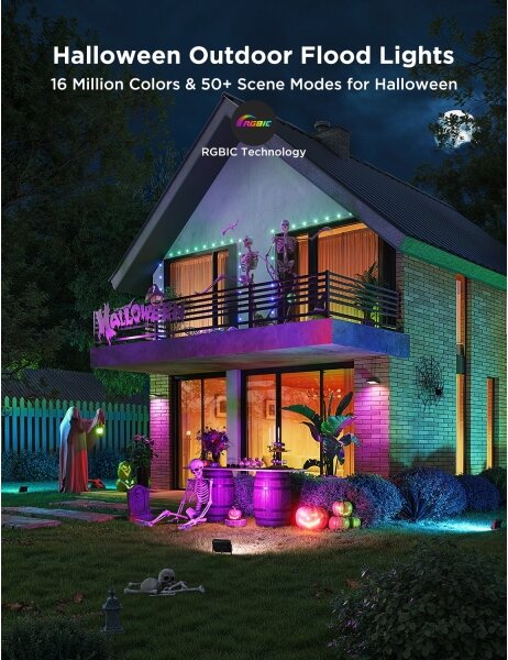 Govee - SADA 4x LED RGBICWW Stmívateln reflektor LED/24W/230V IP66 Matter Wi-Fi