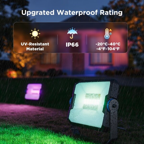 Govee - SADA 4x LED RGBICWW Stmívateln reflektor LED/24W/230V IP66 Matter Wi-Fi
