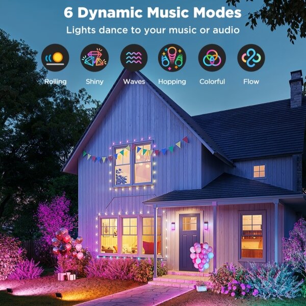Govee - SADA 4x LED RGBICWW Stmívateln reflektor LED/24W/230V IP66 Matter Wi-Fi
