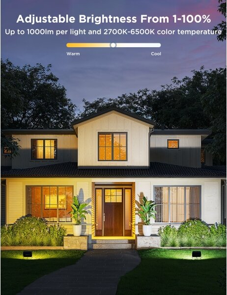 Govee - SADA 4x LED RGBICWW Stmívateln reflektor LED/24W/230V IP66 Matter Wi-Fi