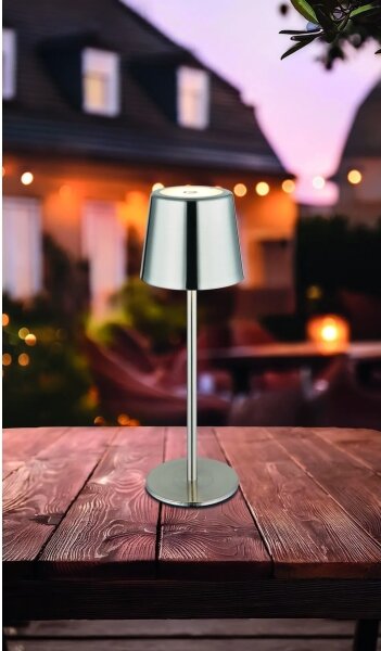 Globo 58482N-LED Stm dot nab stolní lampa VANCOUVER 2W/3,7V 2200mAh lesklý chrom