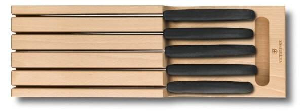Victorinox - Sada kuchyňských nožů s organizérem 6 ks buk/béžová