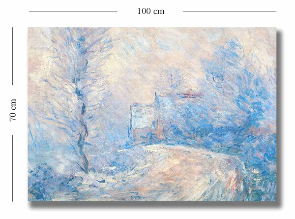ASIR Obraz na plátně Claude Monet – Cesta do Giverny pod sněhem