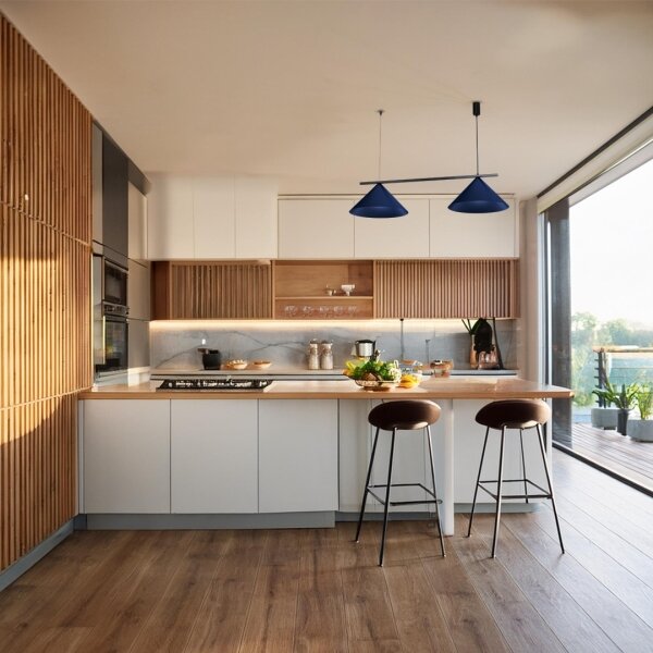 Lustr na lanku CAPITAL 2xGX53/15W/230V modrá