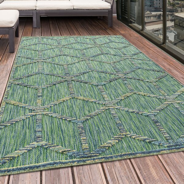 Ayyildiz, Kusový koberec Bahama 5151 Green – na ven i na doma, 80x250, zelená, chodba / předsíň