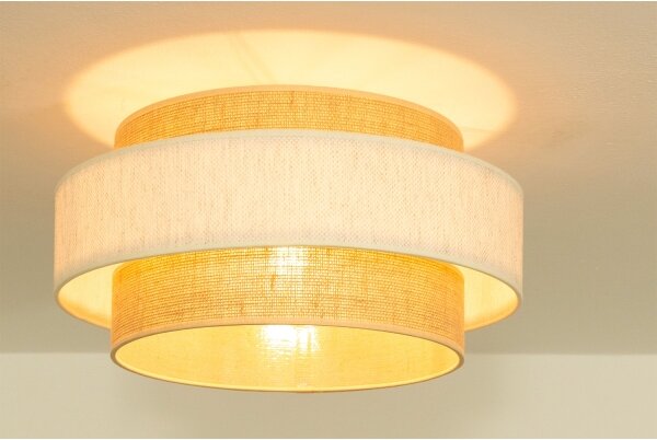 Stropní svítidlo BOHO 1xE27/60W/230V pr. 40 cm krémová/juta