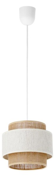 Lustr na lanku BOHO 1xE27/60W/230V pr. 20 cm krémová/juta