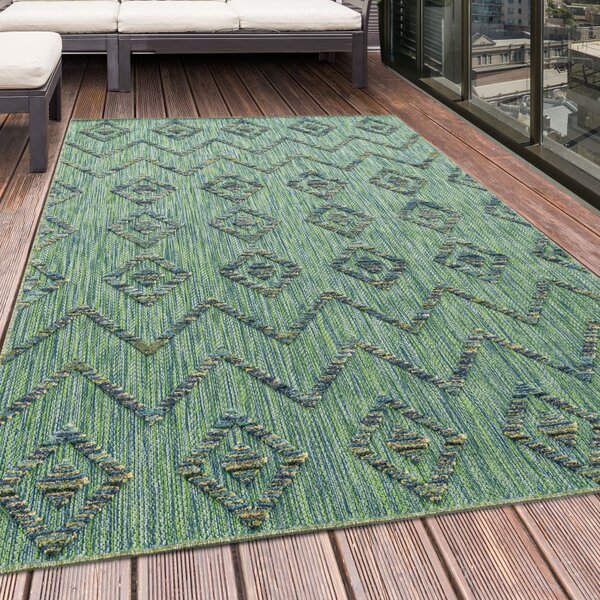 Ayyildiz, Kusový koberec Bahama 5152 Green – na ven i na doma, 80x250, zelená, chodba / předsíň