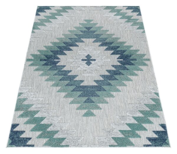 Ayyildiz, Kusový koberec Bahama 5154 Blue – na ven i na doma, 80x250, modrá, chodba / předsíň