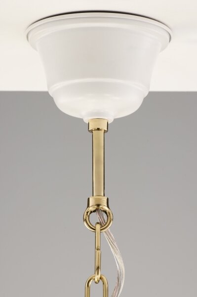 Jupiter 2084 - Lustr na řetězu SAMBA 5xE27/15W/230V bílá/zlatá