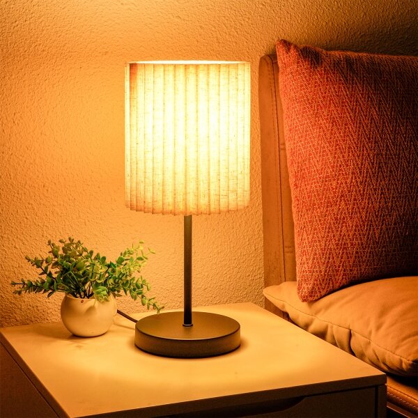 Brilagi - Stolní lampa NORDIC WAVE 1xE27/15W/230V len/černá